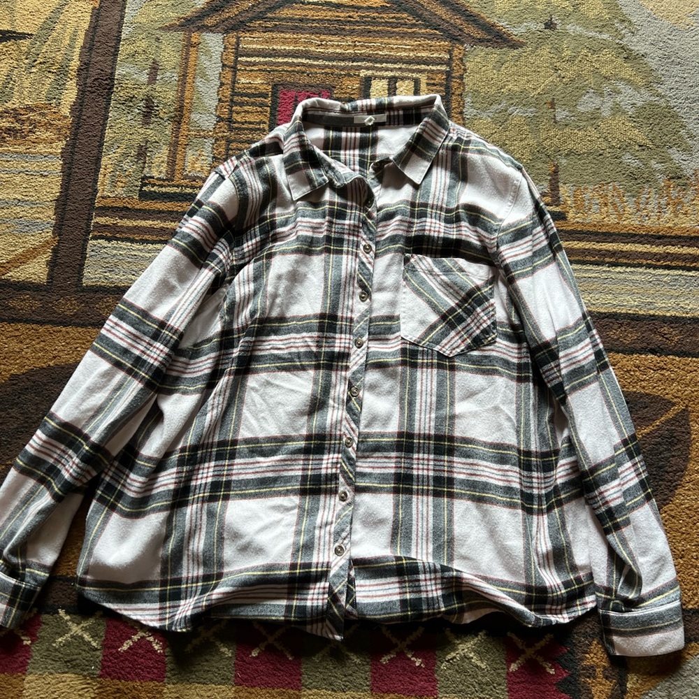 Plaid Button-Up Shirt